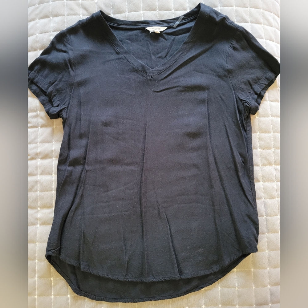 Ci Sono Black V-Neck Blouse